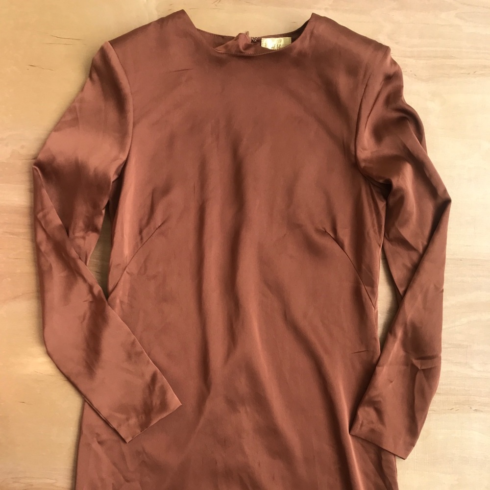 H&M Brown Silky Dress